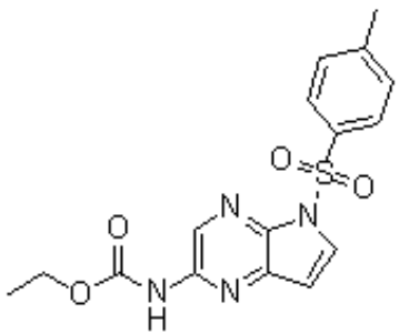 N-[5-[(4-甲基苯基)磺酰基]-5H-吡咯并[2,3-b]吡嗪-2-基]氨基甲酸乙酯,N-[5-[(4-Methylphenyl)sulfonyl]-5H-pyrrolo[2,3-b]pyrazin-2-yl]carbamic acid ethyl ester