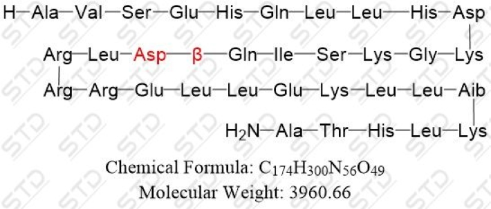 阿巴帕肽杂质10 (β-天冬氨酸18 阿巴帕肽 ),Abaloparatide Impurity 10 (β-Asp18 Abaloparatide)）