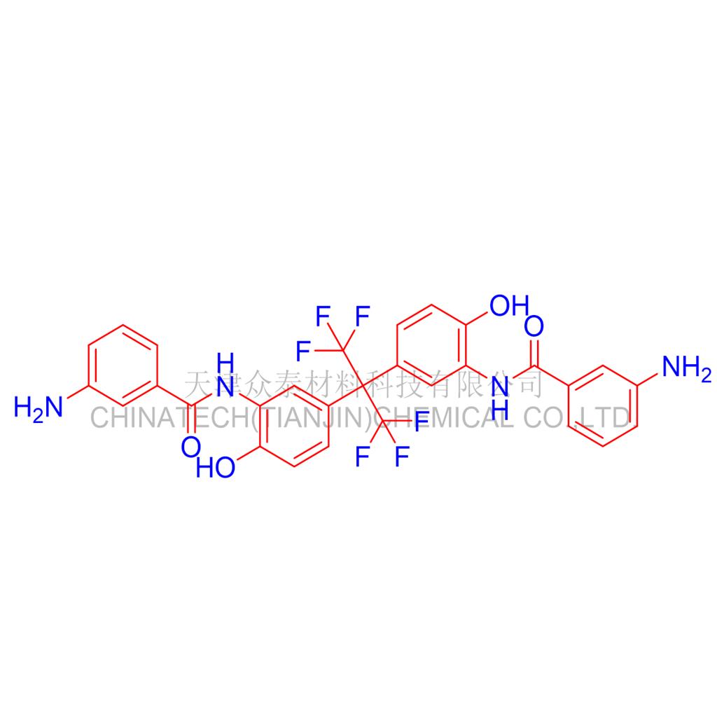 N,N'-[[2,2,2-三氟-1-(三氟甲基)亚乙基]双(6-羟基-3,1-亚苯基)]双[3-氨基苯甲酰胺],N,N'-[[2,2,2-trifluoro-1-(trifluoromethyl)ethylidene]bis(6-hydroxy-3,1-phenylene)]bis[3-amino-Benzamide]