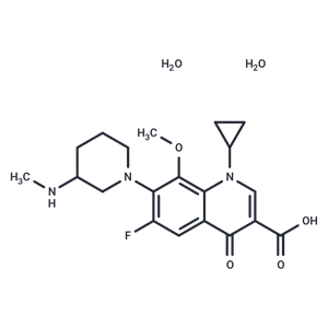 巴洛沙星/1-环丙基-7-(3-甲氨基-1-哌啶基)-8-甲氧基-6-氟-1,4-二氢-4-氧代-3-喹啉羧酸|T22265|TargetMol