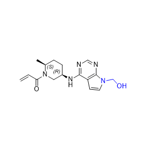 利特昔替尼杂质08,1-((2S,5R)-5-((7-(hydroxymethyl)-7H-pyrrolo[2,3-d]pyrimidin-4-yl)amino)-2-methylpiperidin-1-yl)prop-2-en-1-one