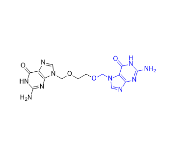 阿昔洛韦杂质06,"2-amino-7-[[2-[(2-amino-6-oxo-1,6-dihydro-9H-purin-9- yl)methoxy]ethoxy]methyl]-1,7-dihydro-6H-purin-6-one"