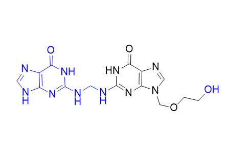 伐昔洛韦杂质11,9-[(2-hydroxyethoxy)methyl]-2-[[[(6-oxo-6,9-dihydro-1H-purin-2-yl)amino]methyl]amino]-1,9-dihydro-6H-purin-6-one