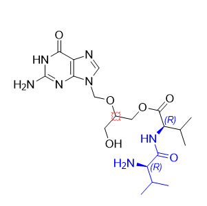 缬更昔洛韦杂质14,(2RS)-2-[(2-amino-6-oxo-1,6-dihydro-9H-purin-9-yl)methoxy]-3-hydroxypropyl D-valyl-D-valinate