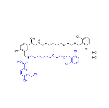 维兰特罗杂质01,2-(((6-(2-((2,6-dichlorobenzyl)oxy)ethoxy)hexyl)((R)-2-hydroxy-2-(4-hydroxy-3-(hydroxymethyl)phenyl)ethyl)amino)methyl)-4-((R)-2-((6-(2-((2,6-dichlorobenzyl)oxy)ethoxy)hexyl)amino)-1-hydroxyethyl)phen
