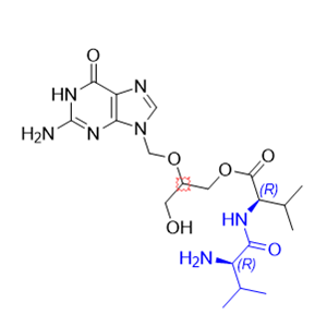 缬更昔洛韦杂质14,(2RS)-2-[(2-amino-6-oxo-1,6-dihydro-9H-purin-9-yl)methoxy]-3-hydroxypropyl D-valyl-D-valinate