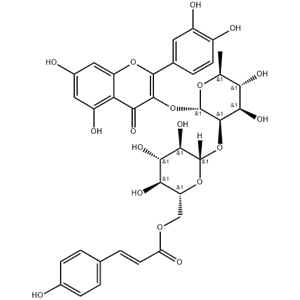3-O-{2-O-[6-O-(p羟基-反-香豆酰)-葡萄糖基]-鼠李糖基}槲皮素