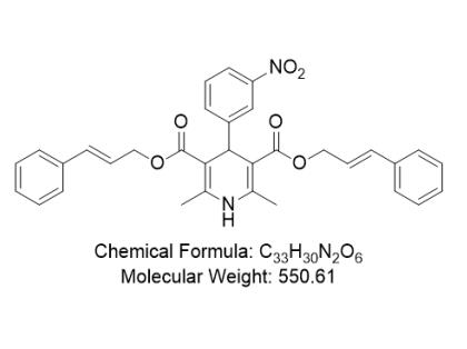 3，5-双（苯-2-丙烯基）2,6-二甲基-4-(3-硝基苯基)-1,4-二氢吡啶-3，5-二羧酸,3,5-Bis(benzene-2-propyl)2,6-dimethyl-4-(3-nitrophenyl)-1,4-dihydropyridine-3,5-dicarboxylic acid