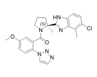 (S)-(2-(5-氯-4-甲基-1H-苯并[d]咪唑-2-基)-2-甲基吡咯烷-1-基)(5-甲氧基-2-(1H-1,2,3-三唑-1-基)苯基)甲酮,(S)-(2-(5-chloro-4-methyl-1H-benzo[d]imidazo-2-yl)-2-methylpyrrolidine-1-yl)(5-methoxy-2-(1H-1,2,3-triazole-1-yl)phenyl)methyl ketone