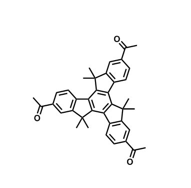 1,1',1''-(5,5,10,10,15,15-hexamethyl-10,15-dihydro-5H-diindeno[1,2-a:1',2'-c]fluorene-2,7,12-triyl)tris(ethan-1-one)