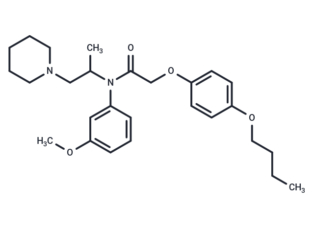 化合物 Acetamide, N-(m-anisyl)-2-(p-butoxyphenoxy)-N-(1-methyl-2-piperidino)ethyl-,Acetamide, N-(m-anisyl)-2-(p-butoxyphenoxy)-N-(1-methyl-2-piperidino)ethyl-