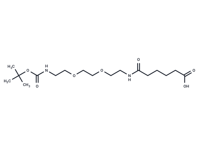 化合物 Boc-NH-PEG2-C2-amido-C4-acid,Boc-NH-PEG2-C2-amido-C4-acid
