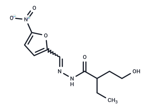 化合物 Butyric acid, 2-ethyl-4-hydroxy-, (5-nitrofurfurylidene)hydrazide,Butyric acid, 2-ethyl-4-hydroxy-, (5-nitrofurfurylidene)hydrazide