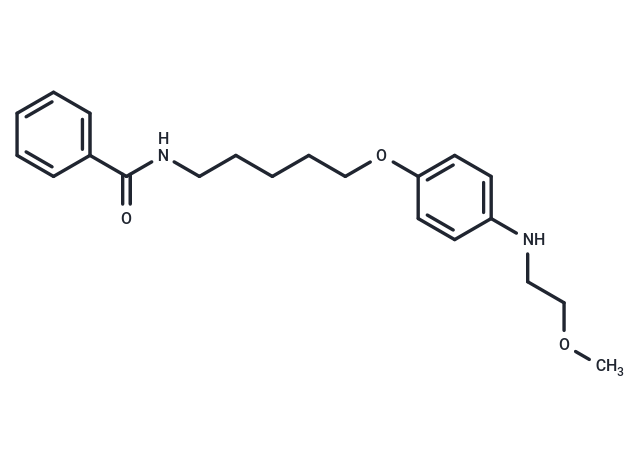 化合物 Benzamide, N-(5-(p-((2-methoxyethyl)amino)phenoxy)pentyl)-,Benzamide, N-(5-(p-((2-methoxyethyl)amino)phenoxy)pentyl)-