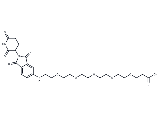 化合物 Pomalidomide-5'-PEG5-C2-COOH,Pomalidomide-5'-PEG5-C2-COOH