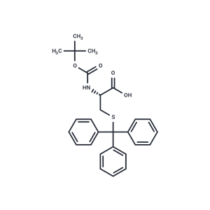 化合物 (R)-2-((tert-Butoxycarbonyl)amino)-3-(tritylthio)propanoic acid,(R)-2-((tert-Butoxycarbonyl)amino)-3-(tritylthio)propanoic acid