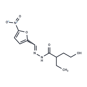 化合物 Butyric acid, 2-ethyl-4-hydroxy-, (5-nitrofurfurylidene)hydrazide|T30638|TargetMol