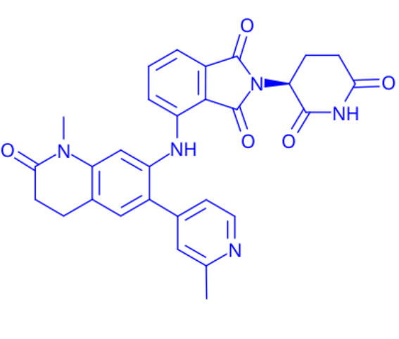BMS-986470,(S)-2-(2,6-dioxopiperidin-3-yl)-4-((1-methyl-6-(2-methylpyridin-4-yl)-2-oxo-1,2,3,4-tetrahydroquinolin-7-yl)amino)isoindoline-1,3-dione