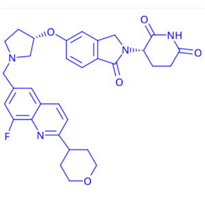 (S)-3-(5-(((S)-1-((8-fluoro-2-(tetrahydro-2H-pyran-4-yl)quinolin-6-yl)methyl)pyrrolidin-3-yl)oxy)-1-oxoisoindolin-2-yl)piperidine-2,6-dione