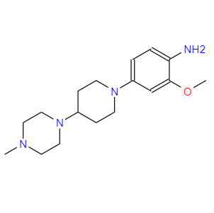2-甲氧基-4-[4-(4-甲基-1-哌嗪基)-1-哌啶基]-苯胺,2-Methoxy-4-(4-(4-methylpiperazin-1-yl)piperidin-1-yl)aniline