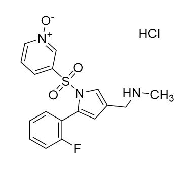 3-（（2-（2-氟苯基）-4-（（甲基氨基）甲基）-1H-吡咯-1-基）磺酰基）吡啶 1-氧化物,3-((2-(2-fluorophenyl)-4-((methylamino)methyl)-1H-pyrrole-1-yl)sulfonyl)pyridine 1-oxide