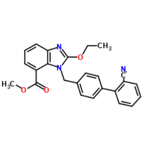 1-[(2'-氰基联苯-4-基)甲基]-2-乙氧基-1H-苯并咪唑-7-甲酸甲酯,Methyl 1-[(2'-cyanobiphenyl-4-yl)methyl]-2-ethoxy-1H-benzimidazole-7-carboxylate