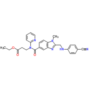 3-[[[2-[[(4-氰基苯基)氨基]甲基]-1-甲基-1H-苯并咪唑-5-基]羰基]吡啶-2-基氨基]丙酸乙酯,Ethyl 3-(2-(((4-cyanophenyl)amino)methyl)-1-methyl-N-(pyridin-2-yl)-1H-benzo[d]imidazole-5-carboxamido)propanoate