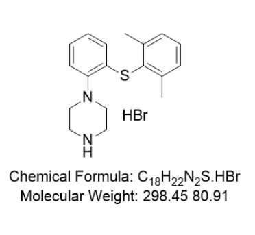 1-(2-(2,6-二甲基苯基)硫代)苯基)哌嗪氢溴酸盐,1-(2-(2,6-dimethylphenyl)thio)phenyl)piperazine hydrobromate