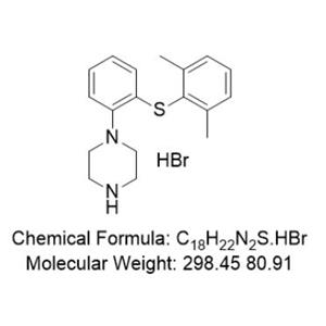 1-(2-(2,6-二甲基苯基)硫代)苯基)哌嗪氢溴酸盐,1-(2-(2,6-dimethylphenyl)thio)phenyl)piperazine hydrobromate
