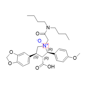 阿曲生坦杂质11,(2R,3R,4S)-4-(benzo[d][1,3]dioxol-5-yl)-3-carboxy-1-(2- (dibutylamino)-2-oxoethyl)-2-(4-methoxyphenyl)pyrrolidine 1-oxide