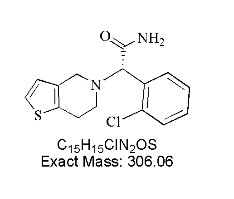 S-氯吡格雷酰胺,(+)-α-(4,5,6,7-tetrahydrothieno[3,2-c]-5-pyridyl)-α-2-chlorophenylacetamide