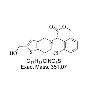 氯吡格雷杂质29,(S)-methyl 2-(2-chlorophenyl)-2-(2-(hydroxymethyl)-6,7- dihydrothieno[3,2-c]pyridin-5(4H)-yl)acetate