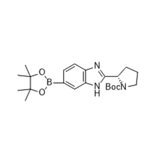 (S)-tert-butyl 2-(6-(4,4,5,5-tetramethyl-1,3,2-dioxaborolan-2-yl)-1H-benzo[d]imidazol-2-yl)pyrrolidine-1-carboxylate