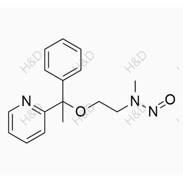 N-亚硝基去甲基多西拉敏,N-methyl-N-(2-(1-phenyl-1-(pyridin-2-yl)ethoxy)ethyl)nitrous amide