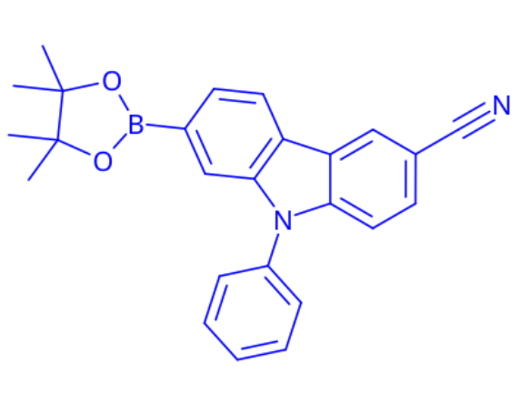 9-苯基-7-(4,4,5,5-四甲基-1,3,2-二氧杂硼烷-2-基)-9H-咔唑-3-甲腈,9-phenyl-7-(4,4,5,5-tetramethyl-1,3,2-dioxaborolan-2-yl)-9H-carbazole-3-carbonitrile