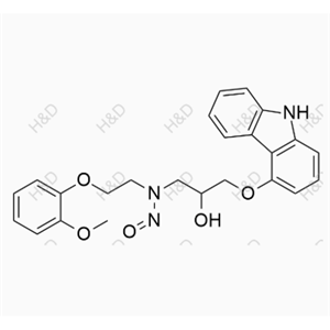 N-亚硝基卡维地洛,N-(3-((9H-carbazol-4-yl)oxy)-2-hydroxypropyl)-N-(2-(2-methoxyphenoxy)ethyl)nitrous amide