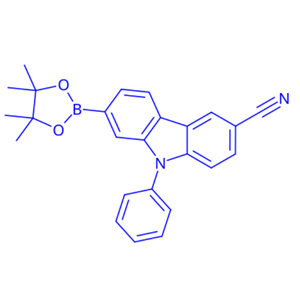 9-苯基-7-(4,4,5,5-四甲基-1,3,2-二氧杂硼烷-2-基)-9H-咔唑-3-甲腈,9-phenyl-7-(4,4,5,5-tetramethyl-1,3,2-dioxaborolan-2-yl)-9H-carbazole-3-carbonitrile