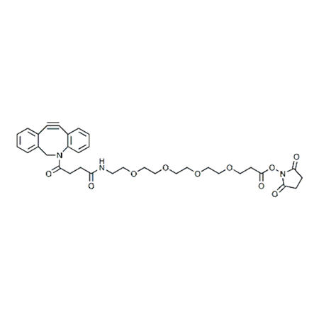 二苯并环辛炔-CONH-PEG4-琥珀酰亚胺酯,DBCO-CONH-PEG4-NHS ester