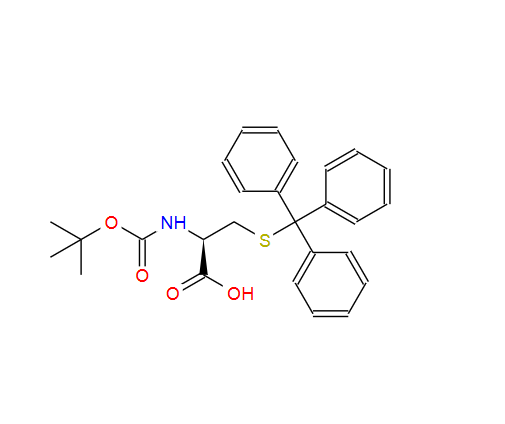 Boc-S-三苯甲基-L-半胱氨酸,Boc-Cys(Trt)-OH