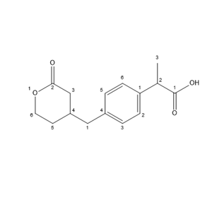 2-（4-（（6-氧代四氢-2H-吡喃-2-基）甲基）苯基）丙酸