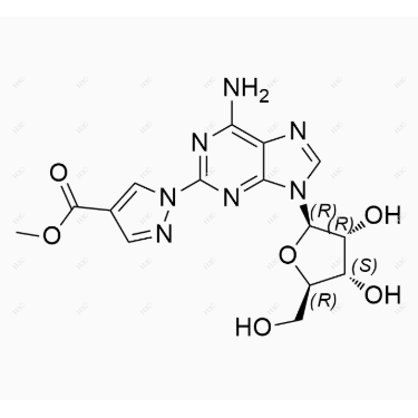 瑞加德松杂质1,methyl 1-(6-amino-9-((2R,3R,4S,5R)-3,4-dihydroxy-5-(hydroxymethyl)tetrahydrofuran-2-yl)-9H-purin-2-yl)-1H-pyrazole-4-carboxylate