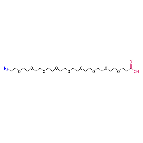 叠氮九聚乙二醇丙酸,1-azido-3,6,9,12,15,18,21,24,27-nonaoxatriacontan-30-oic acid