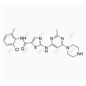 达沙替尼杂质3,N-(2-chloro-6-methylphenyl)-2-((2-methyl-6-(piperazin-1-yl)pyrimidin-4-yl)amino)thiazole-5-carboxamide
