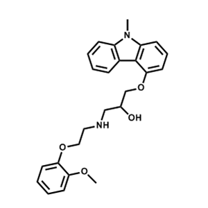 1-[(2-(2-甲氧基苯氧基)乙基)氨基]-3-[(9-甲基-9H-咔唑-4-基)氧基]丙-2-醇