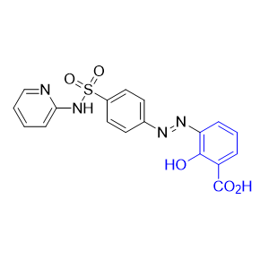 柳氮磺吡啶杂质06,"2-hydroxy-3-[2-[4-(pyridin-2-ylsulfamoyl)phenyl]- diazenyl]benzoic acid"
