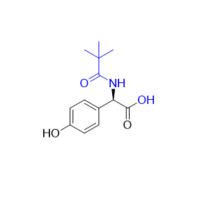 阿莫西林杂质08,"(2R)-2-[(2,2-dimethylpropanoyl)amino]-2-(4- hydroxyphenyl)acetic acid"