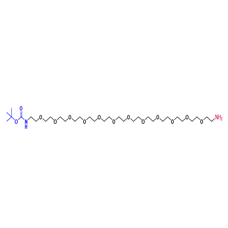 叔丁氧羰基十二聚乙二醇胺,tert-butyl (38-amino-3,6,9,12,15,18,21,24,27,30,33,36-dodecaoxaoctatriacontyl)carbamate