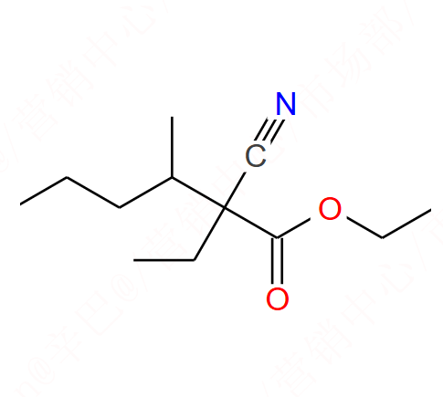2-氰基-2-乙基-3-甲基-己酸乙酯,Ethyl 1-methylbutyl cyanoacetate