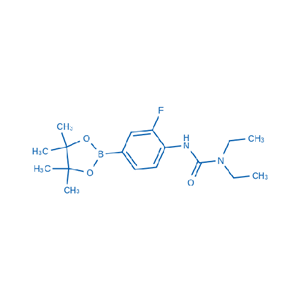 1,1-二乙基-3-(2-氟-4-(4,4,5,5-四甲基-1,3,2-二噁硼烷-2-基)苯基)脲,1,1-Diethyl-3-(2-fluoro-4-(4,4,5,5-tetramethyl-1,3,2-dioxaborolan-2-yl)phenyl)urea