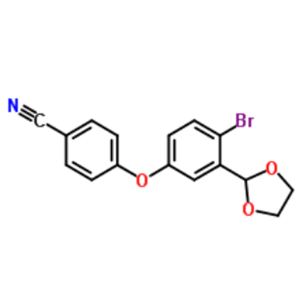 4-[4-溴-3-(1,3-二氧杂环戊烷-2-基)苯氧基]苯甲腈；1217366-74-9